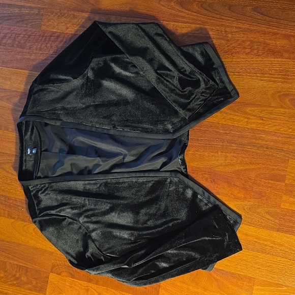 Jackets & Blazers - Black Velvet Open Front Blazer